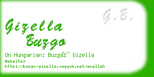 gizella buzgo business card